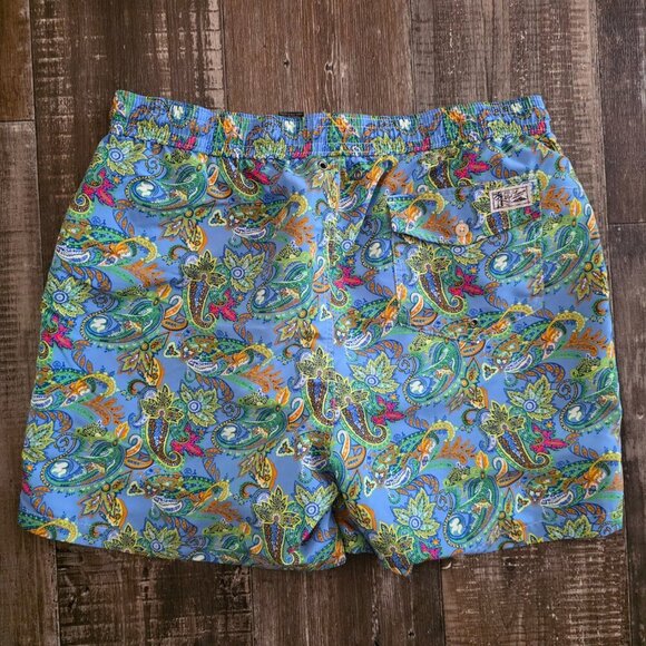 Polo Ralph Lauren Men's Swim Shorts Trunks Tropical Floral Paisley Size XXL - Picture 2 of 8